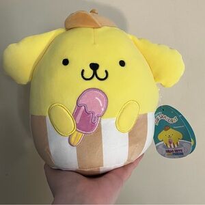 NWT Hello Kitty Squishmallow Pompompurin Plush 8"
